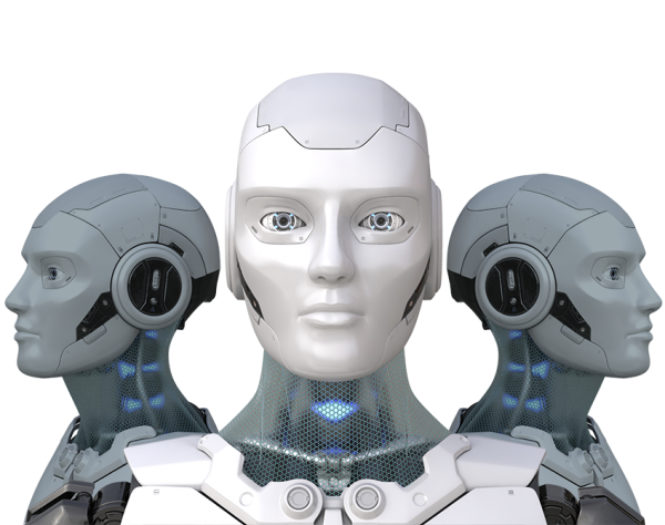 drie robots die de A.I. functie representeren binnen M-Files.